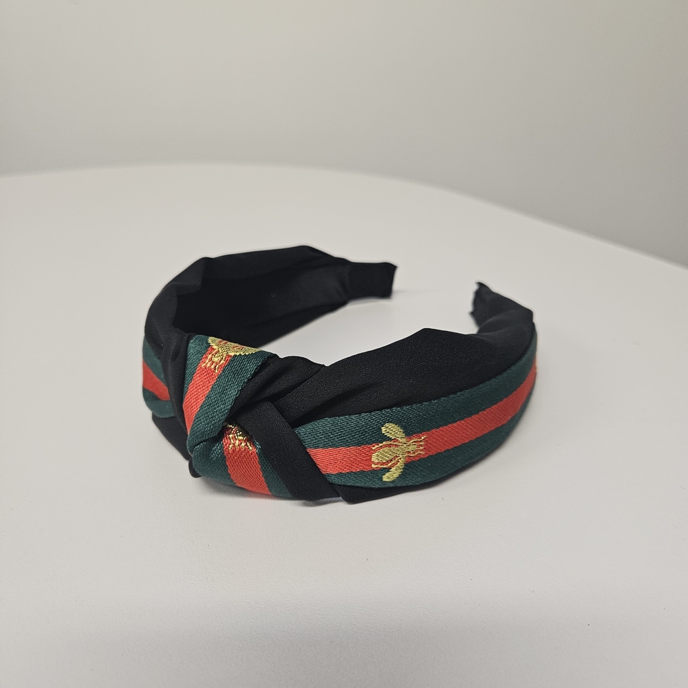 Black, Green, Red Bee Headband
